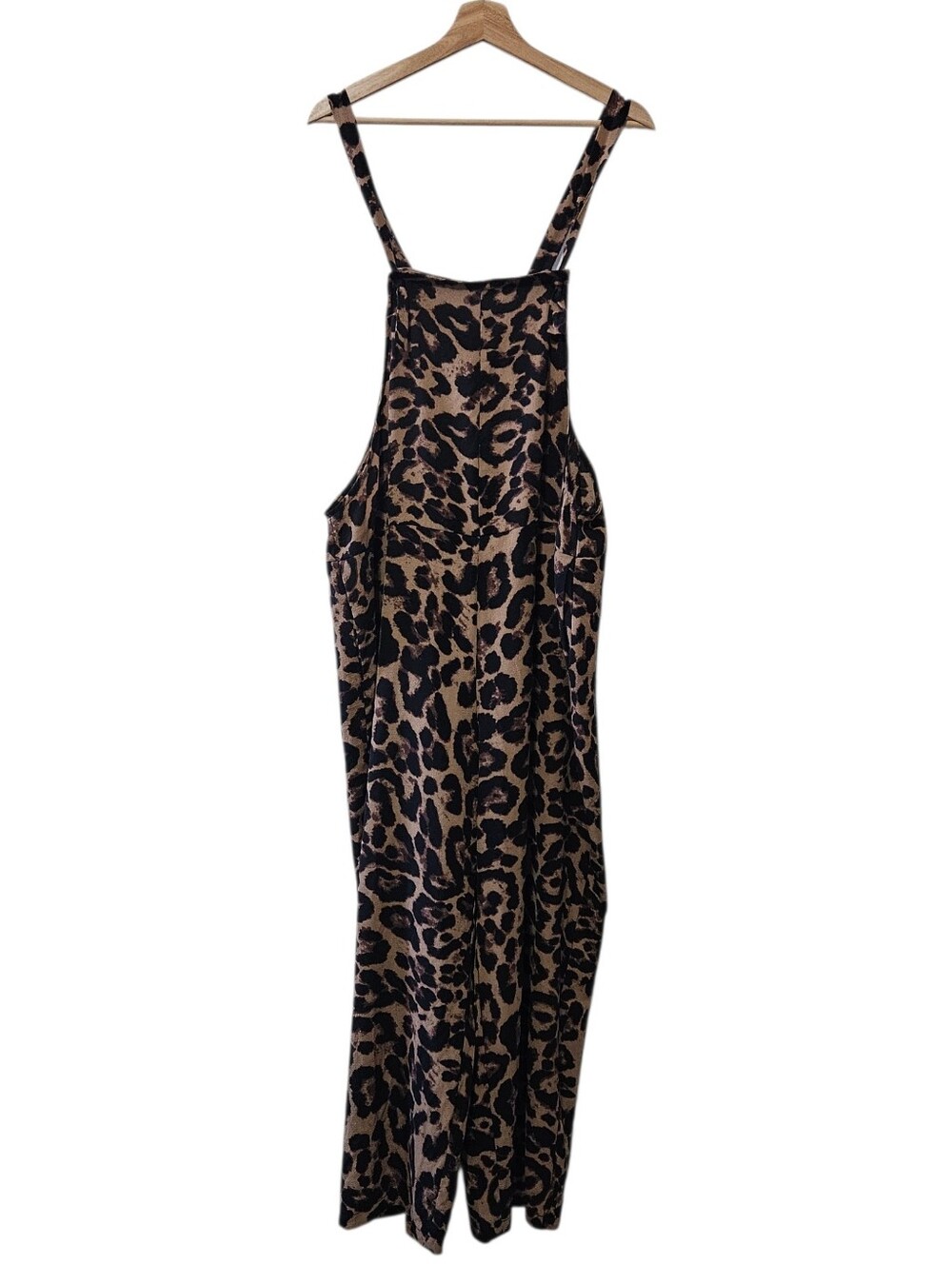 Shein Cat Print Leopard Overalls Womens Size Extra Large